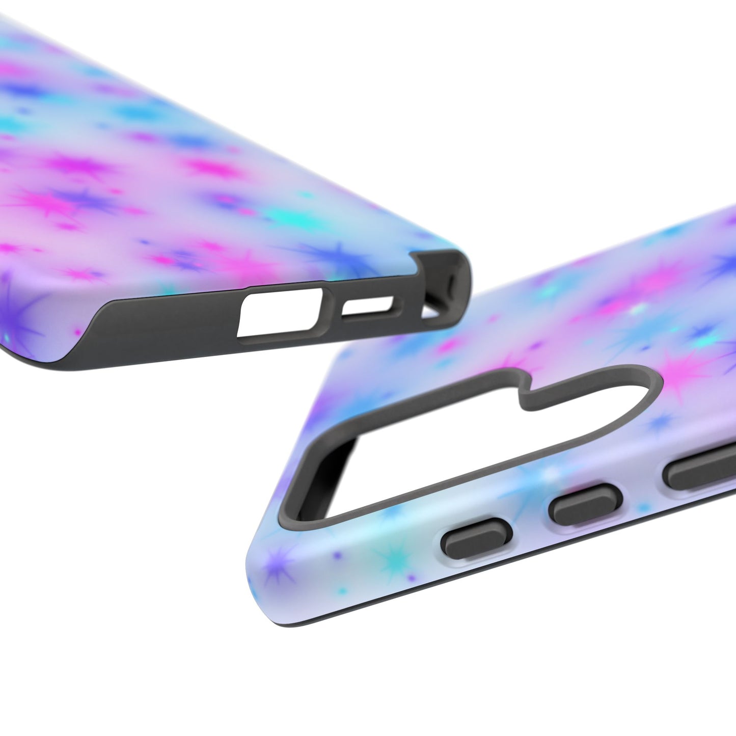 Galaxy Sparkle Tough Phone Case - Pastel Starburst Protective Cover