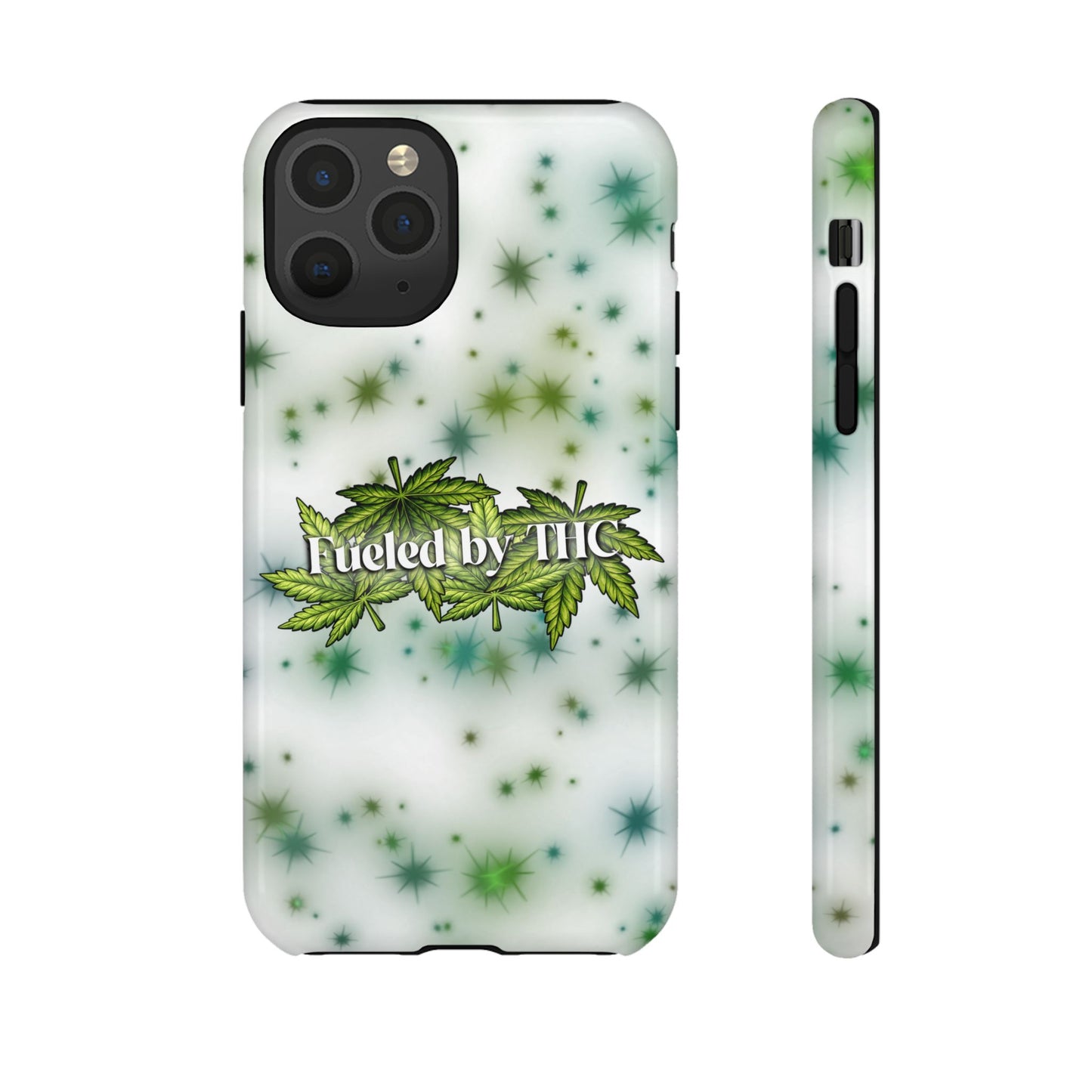 Phone Case — “Fueled by THC” Green Leaf Design