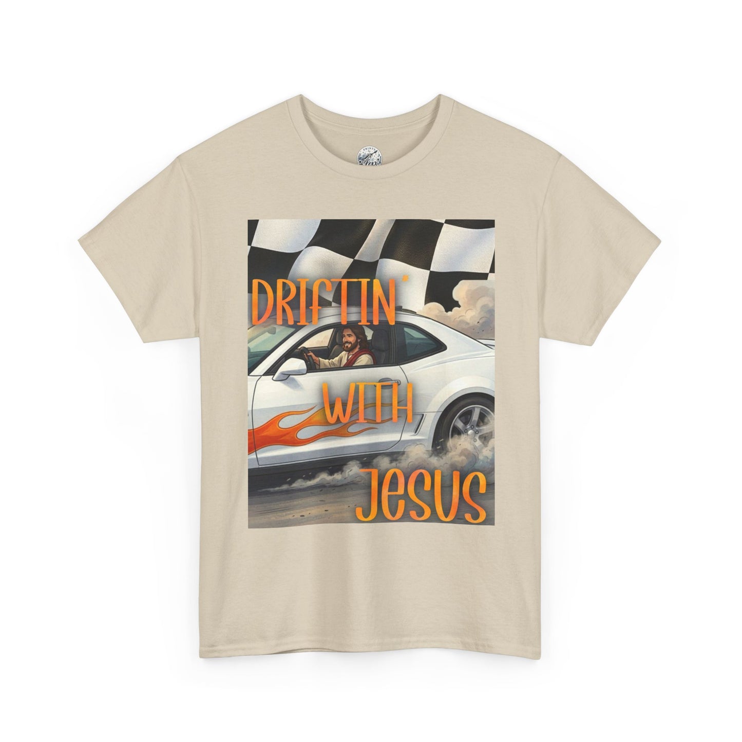 Driftin' with Jesus T-Shirt — Christian Racing Graphic Tee