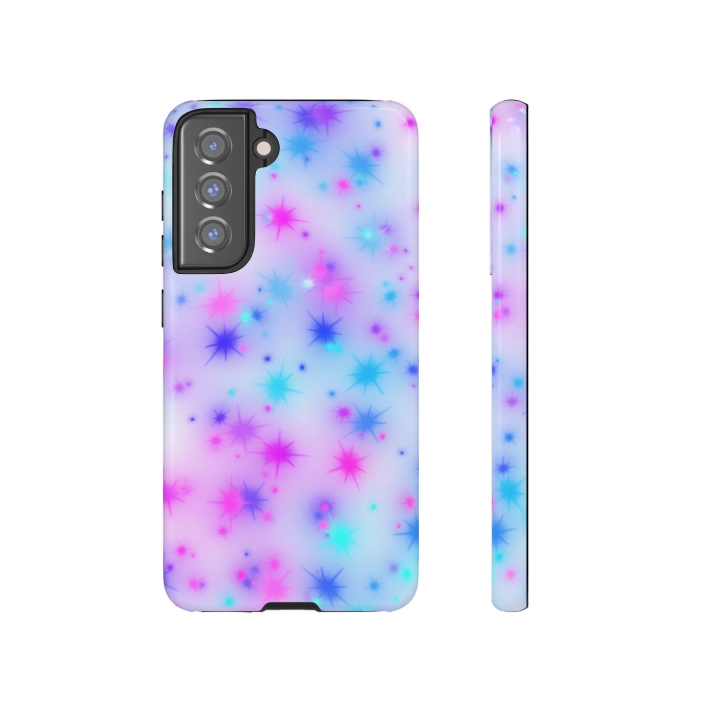Galaxy Sparkle Tough Phone Case - Pastel Starburst Protective Cover