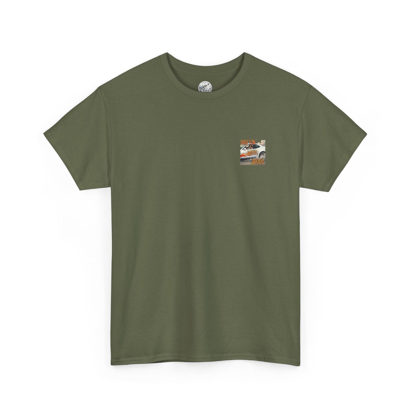 Driftin' With Jesus T-Shirt — Vintage Car Faith Graphic Tee