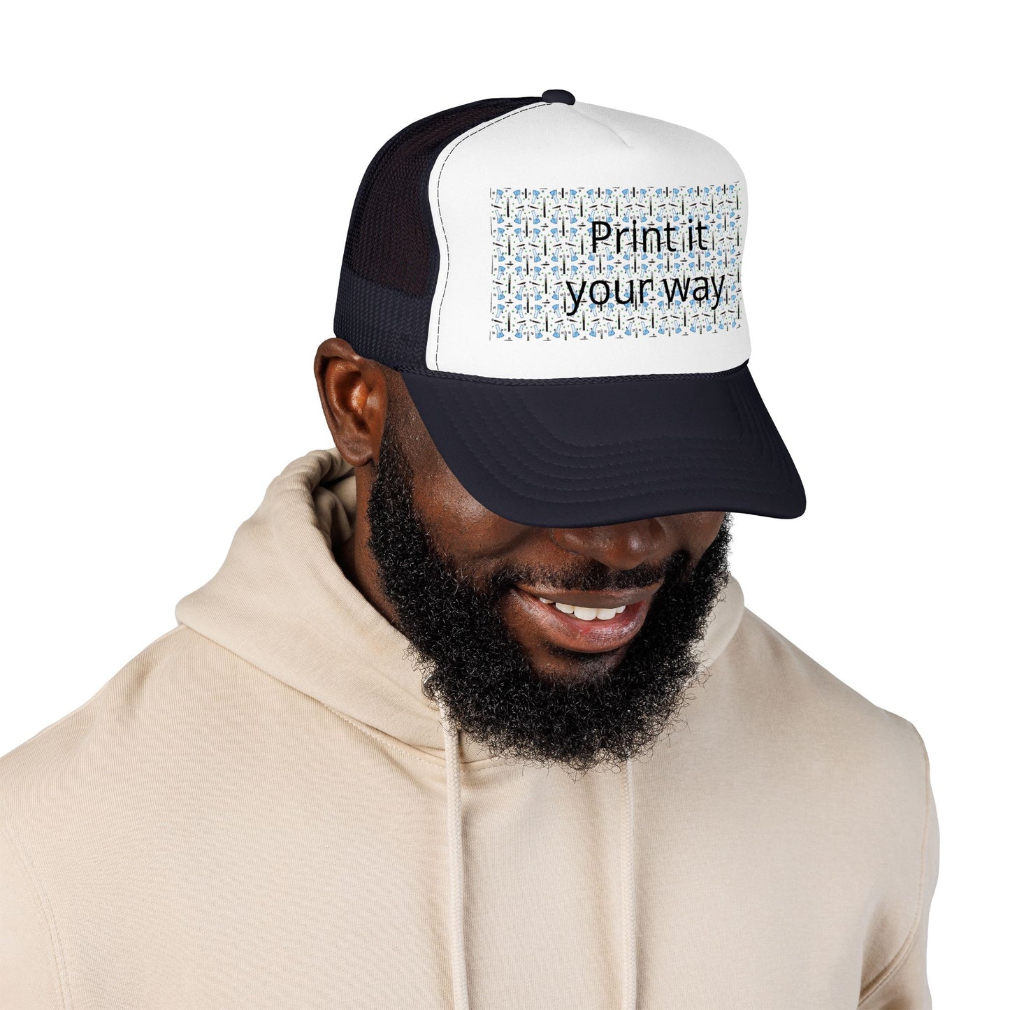Foam Trucker Hat — "Print it your way" Custom Graphic Mesh Cap
