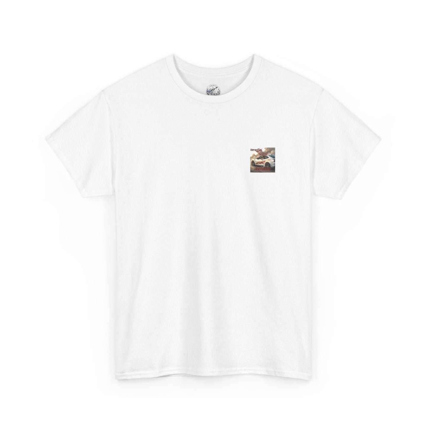 T-Shirt — "Dragin' With Jesus" Retro Racing Graphic Tee