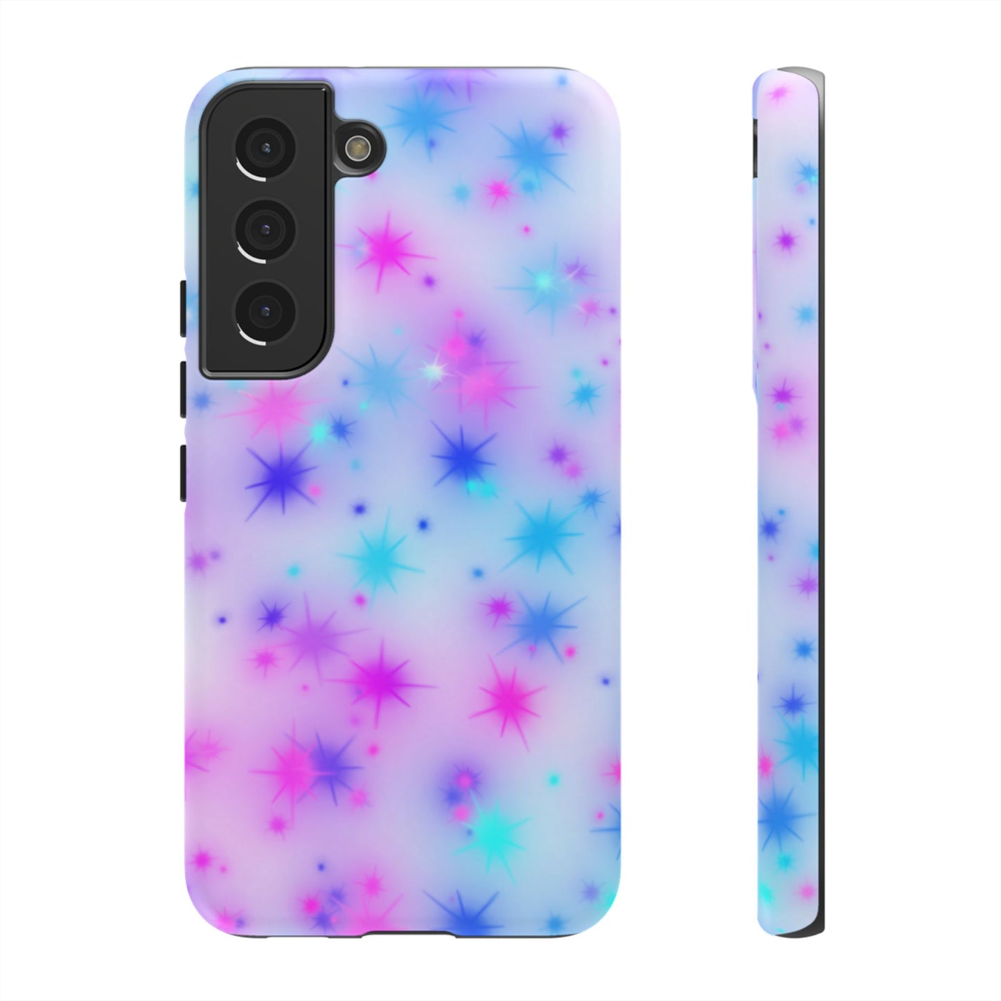 Galaxy Sparkle Tough Phone Case - Pastel Starburst Protective Cover