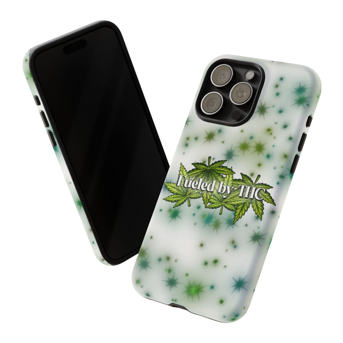 Phone Case — “Fueled by THC” Green Leaf Design