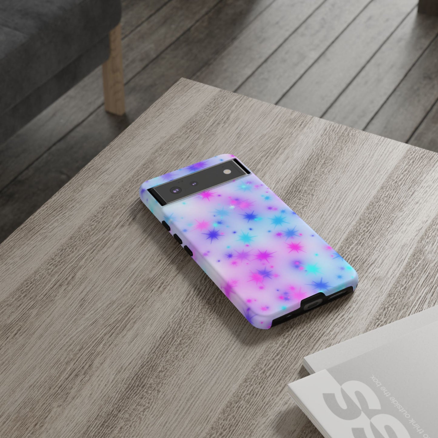 Galaxy Sparkle Tough Phone Case - Pastel Starburst Protective Cover