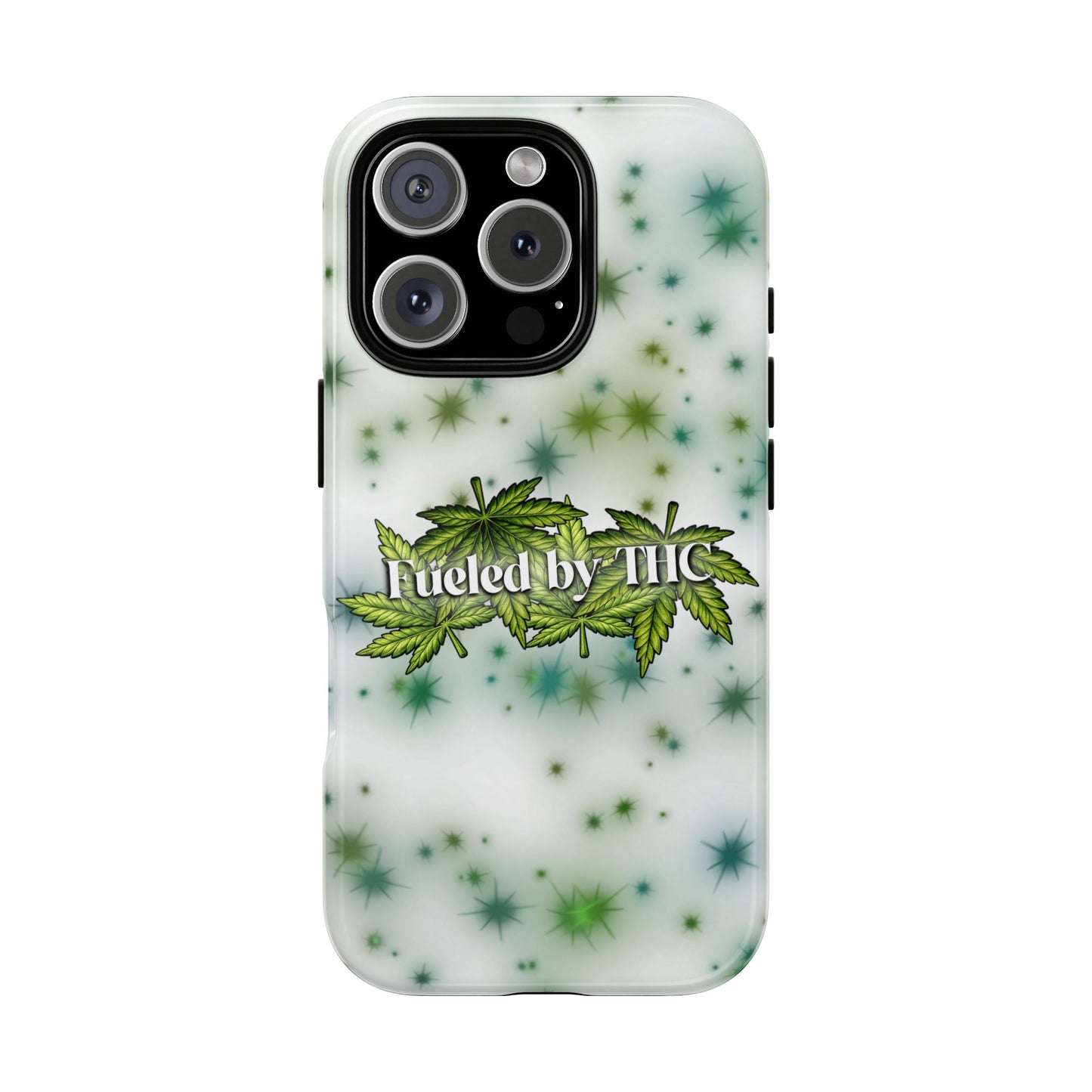 Phone Case — “Fueled by THC” Green Leaf Design