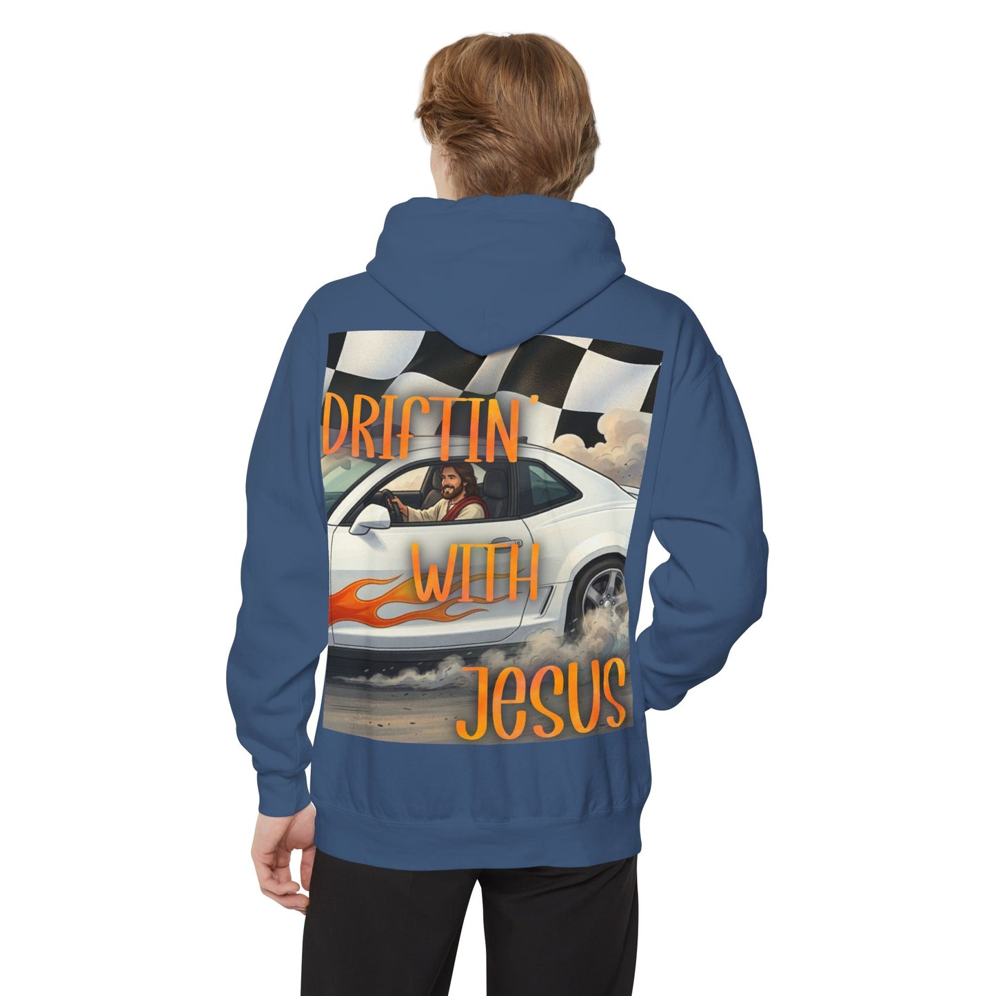 Drifting with jesus Hoodie — racing Graphic