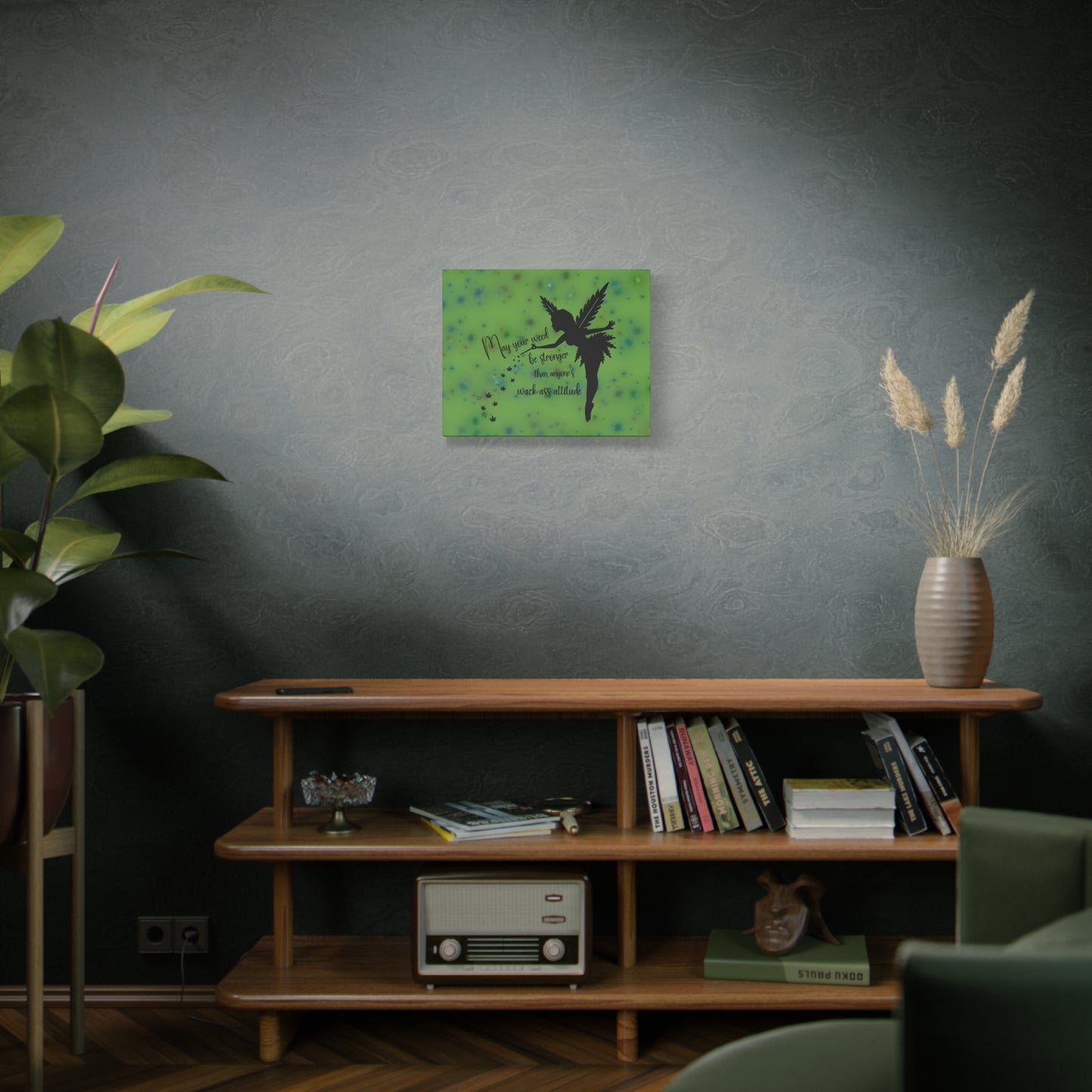 Canvas Wall Art — "May your weed be stronger than anyone's wack-ass attitude" Fairy Silhouette