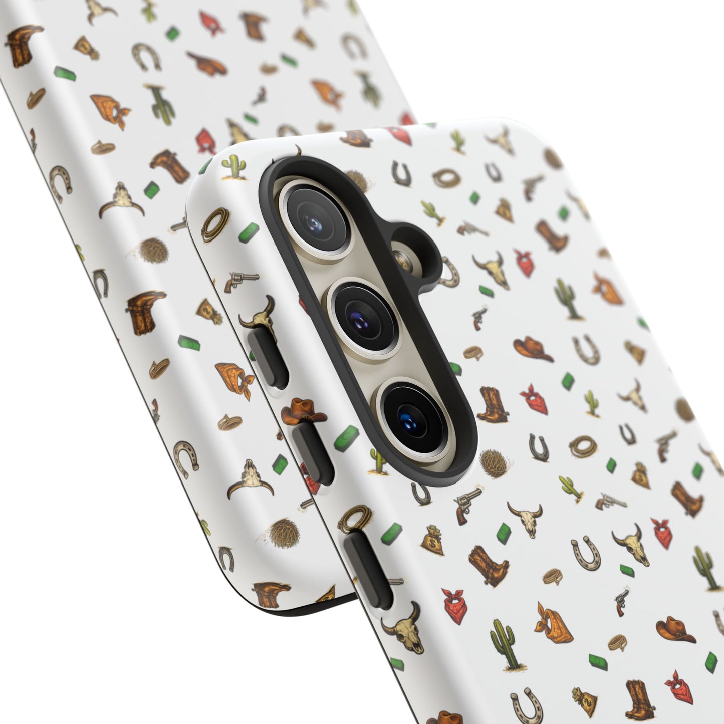 Western Pattern Phone Case — Cowboy Boots, Hats, Horseshoes & Cactus Tough Case