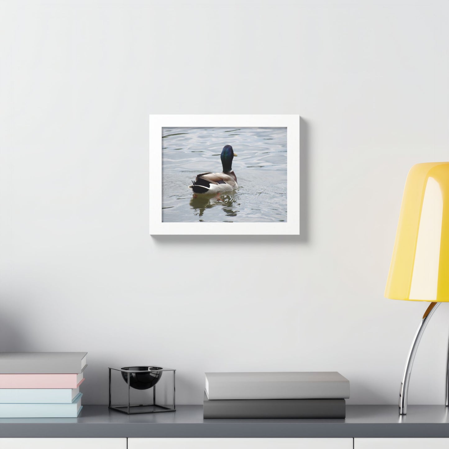 Mallard Duck Framed Poster – Serene Waterfowl Photography Wall Art