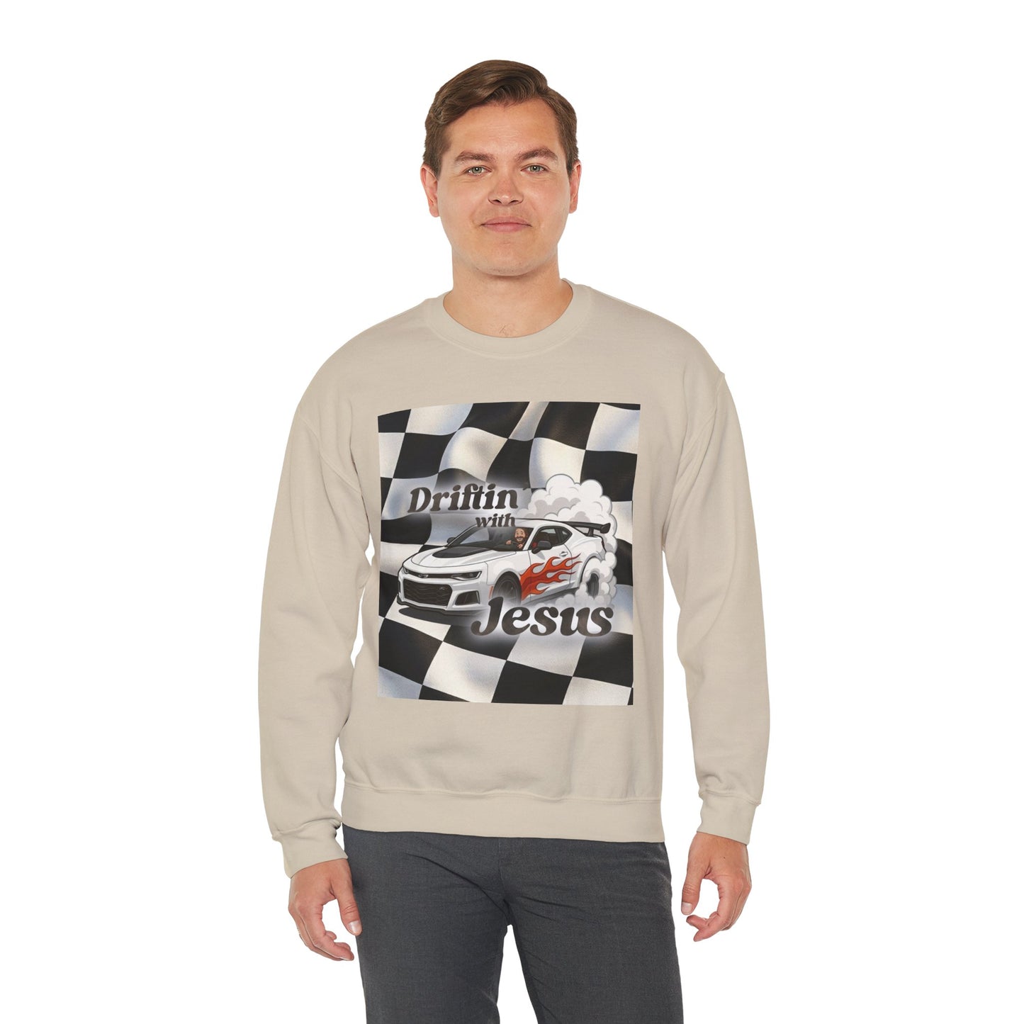 Drifting with Jesus Unisex Heavy Blend™ Crewneck Sweatshirt