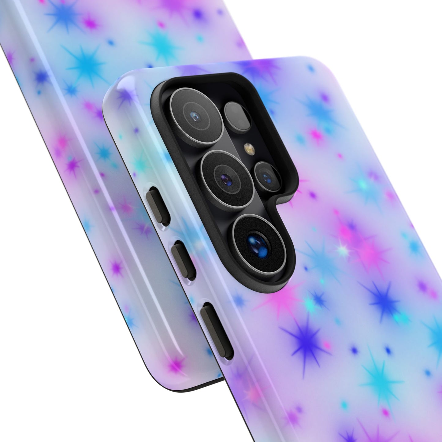 Galaxy Sparkle Tough Phone Case - Pastel Starburst Protective Cover