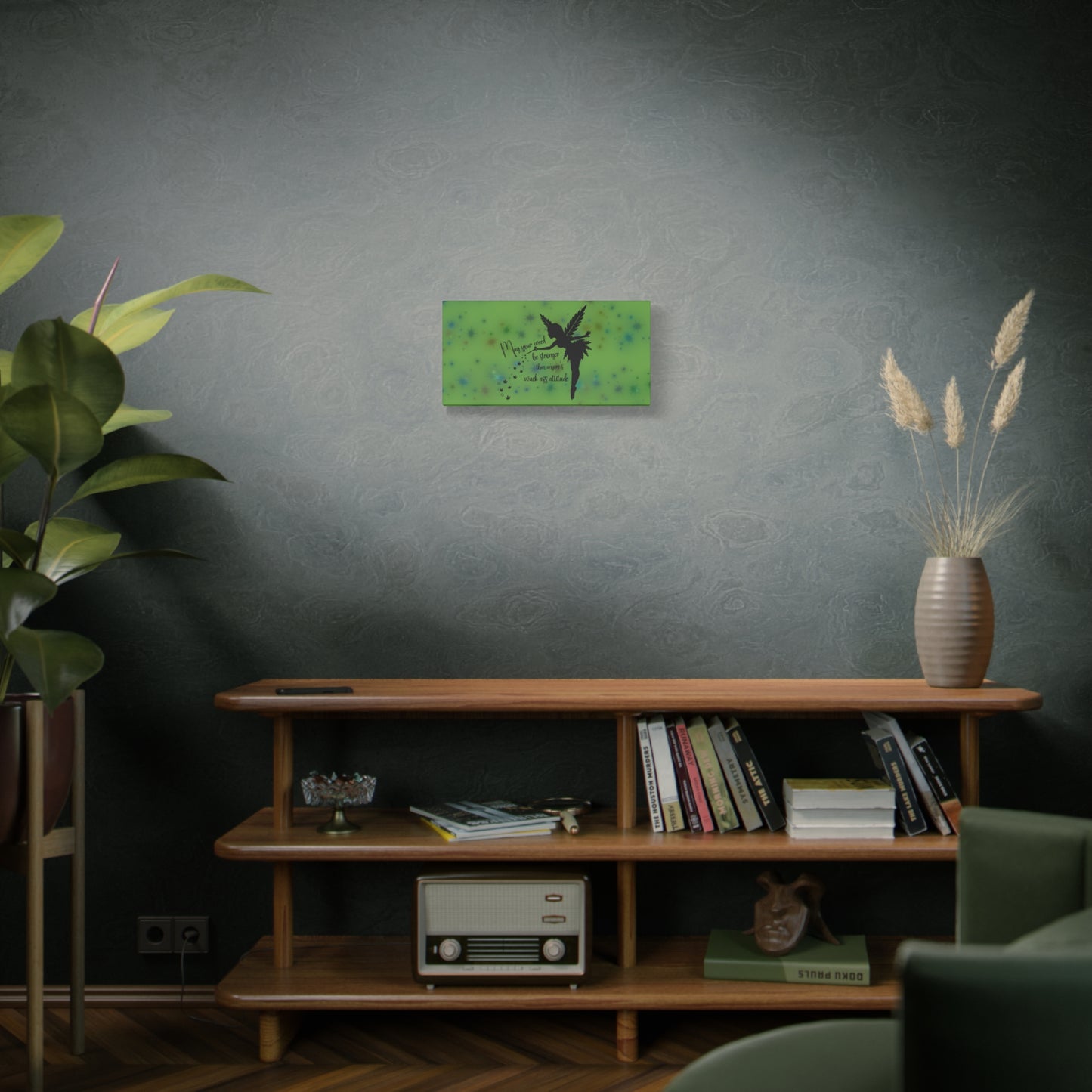Canvas Wall Art — "May your weed be stronger than anyone's wack-ass attitude" Fairy Silhouette