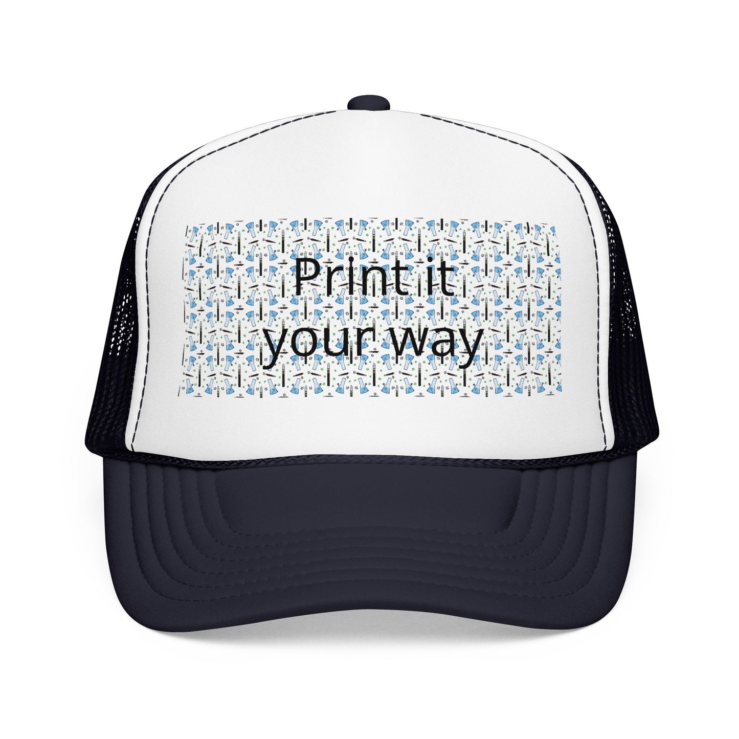 Foam Trucker Hat — "Print it your way" Custom Graphic Mesh Cap