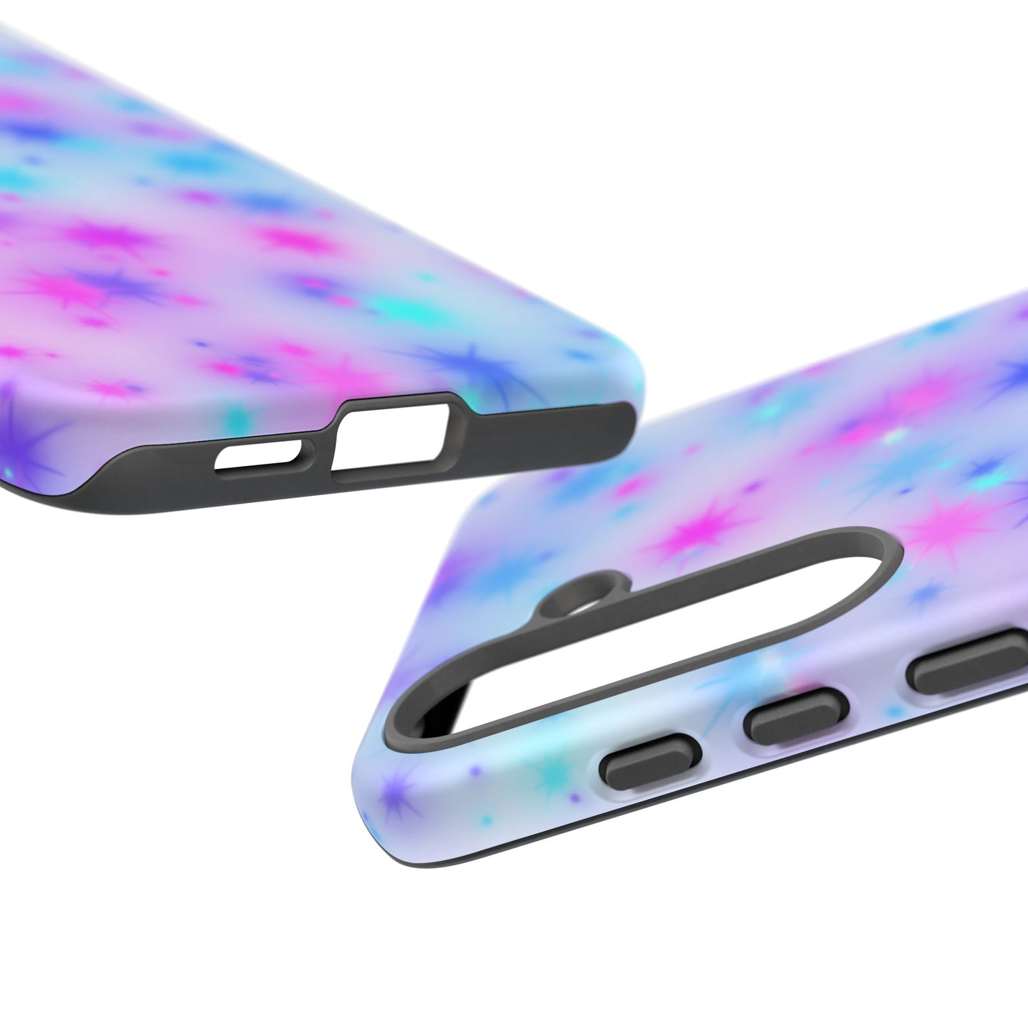 Galaxy Sparkle Tough Phone Case - Pastel Starburst Protective Cover