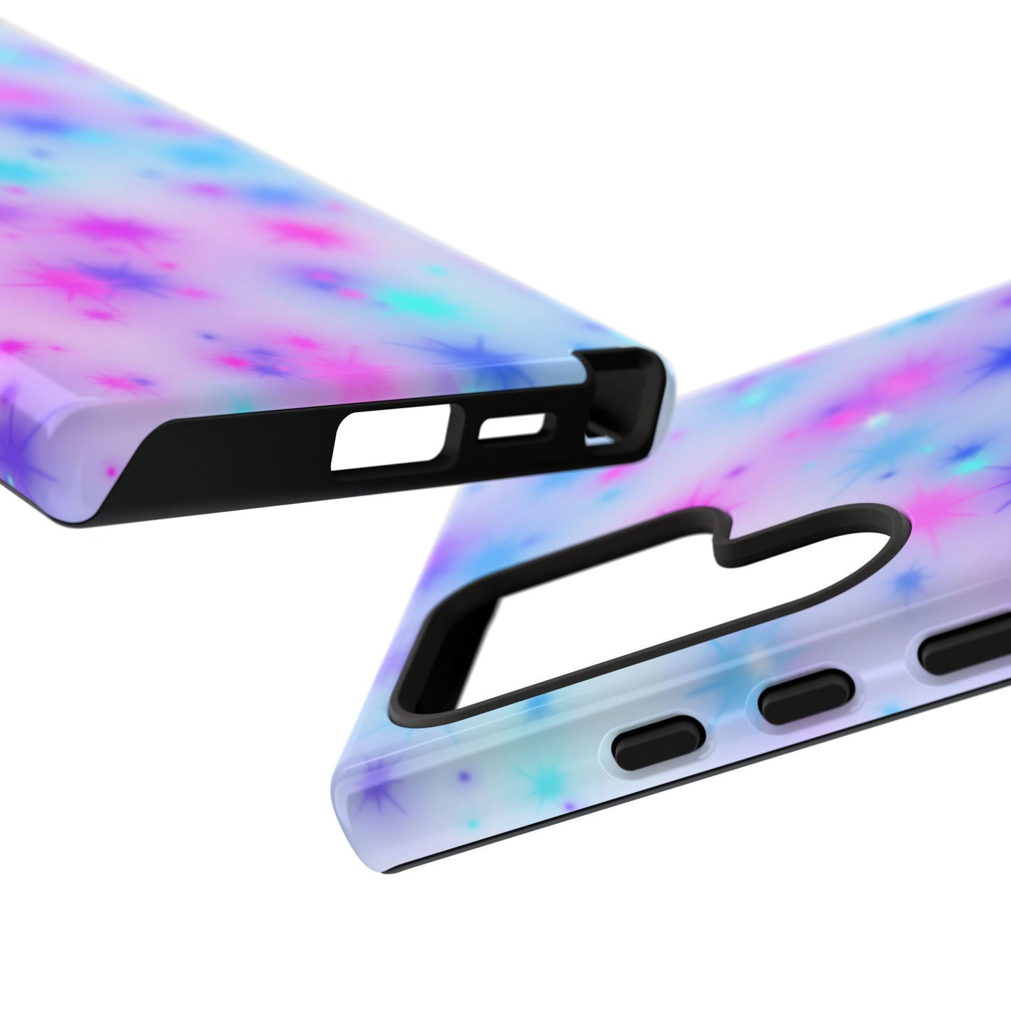 Galaxy Sparkle Tough Phone Case - Pastel Starburst Protective Cover
