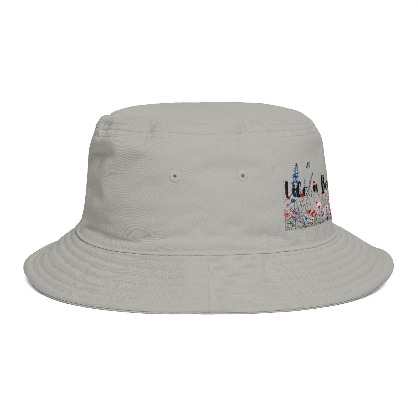 Bucket Hat — "Life's Better in Bloom" Floral Sun Hat