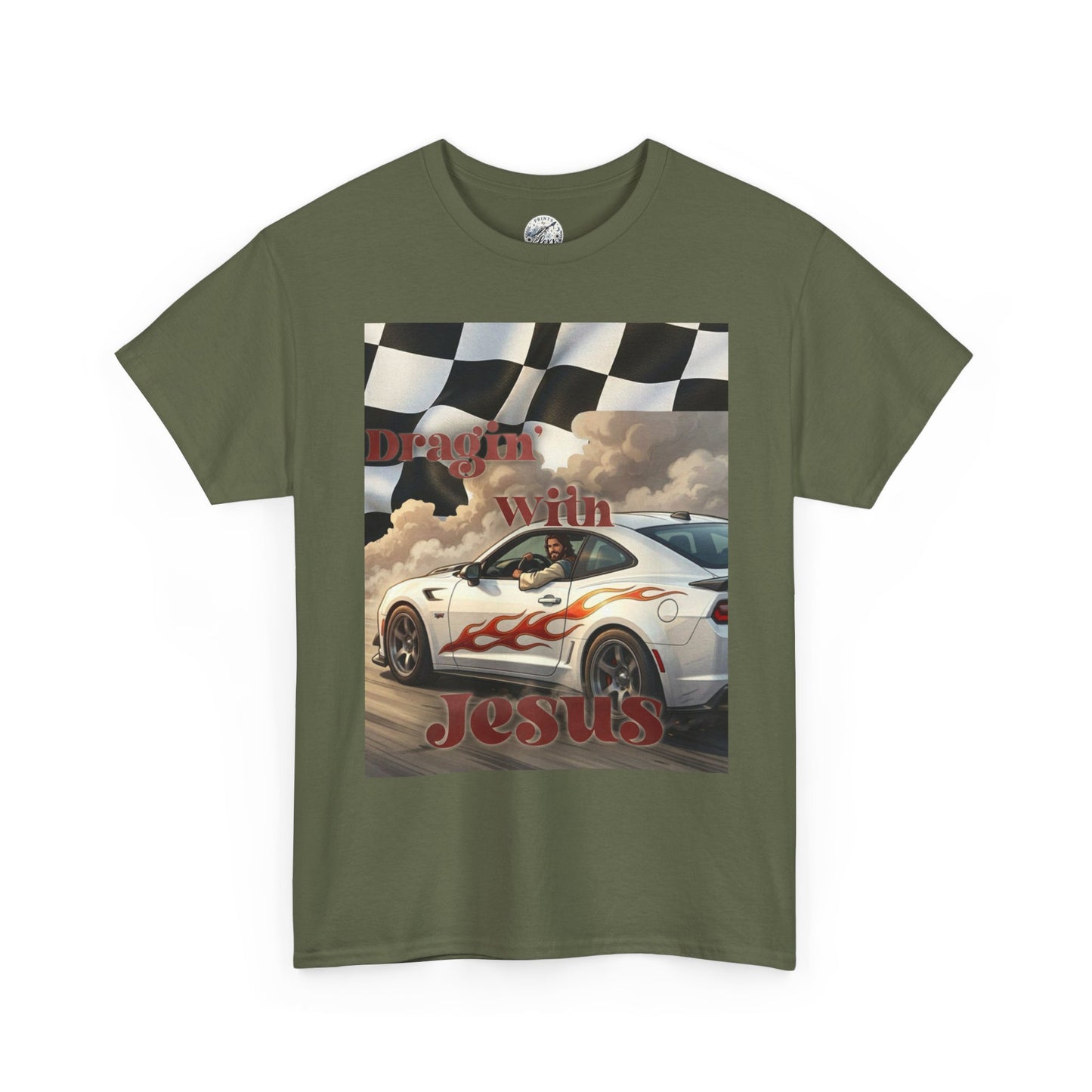 Racing With Jesus T-Shirt — Faith & Speed Graphic Tee