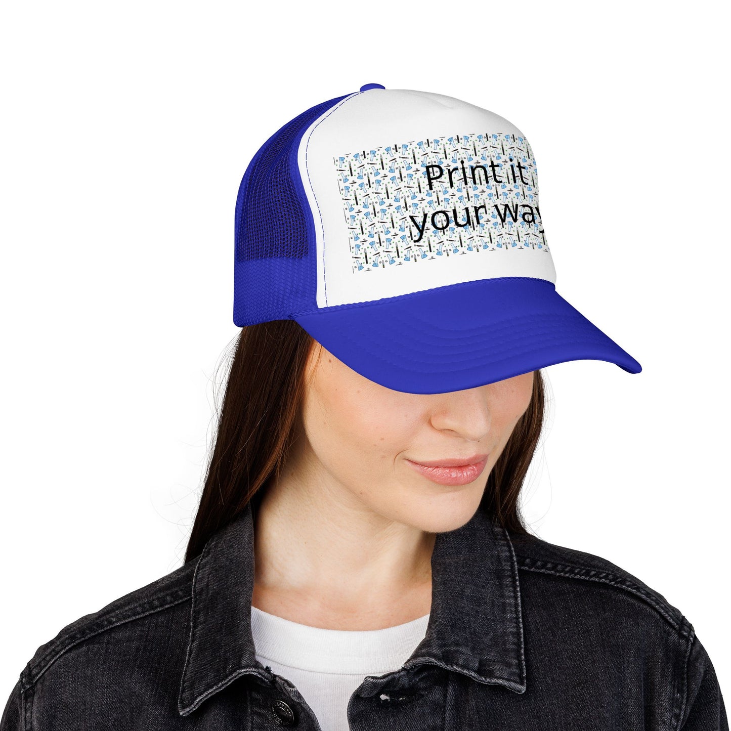 Foam Trucker Hat — "Print it your way" Custom Graphic Mesh Cap