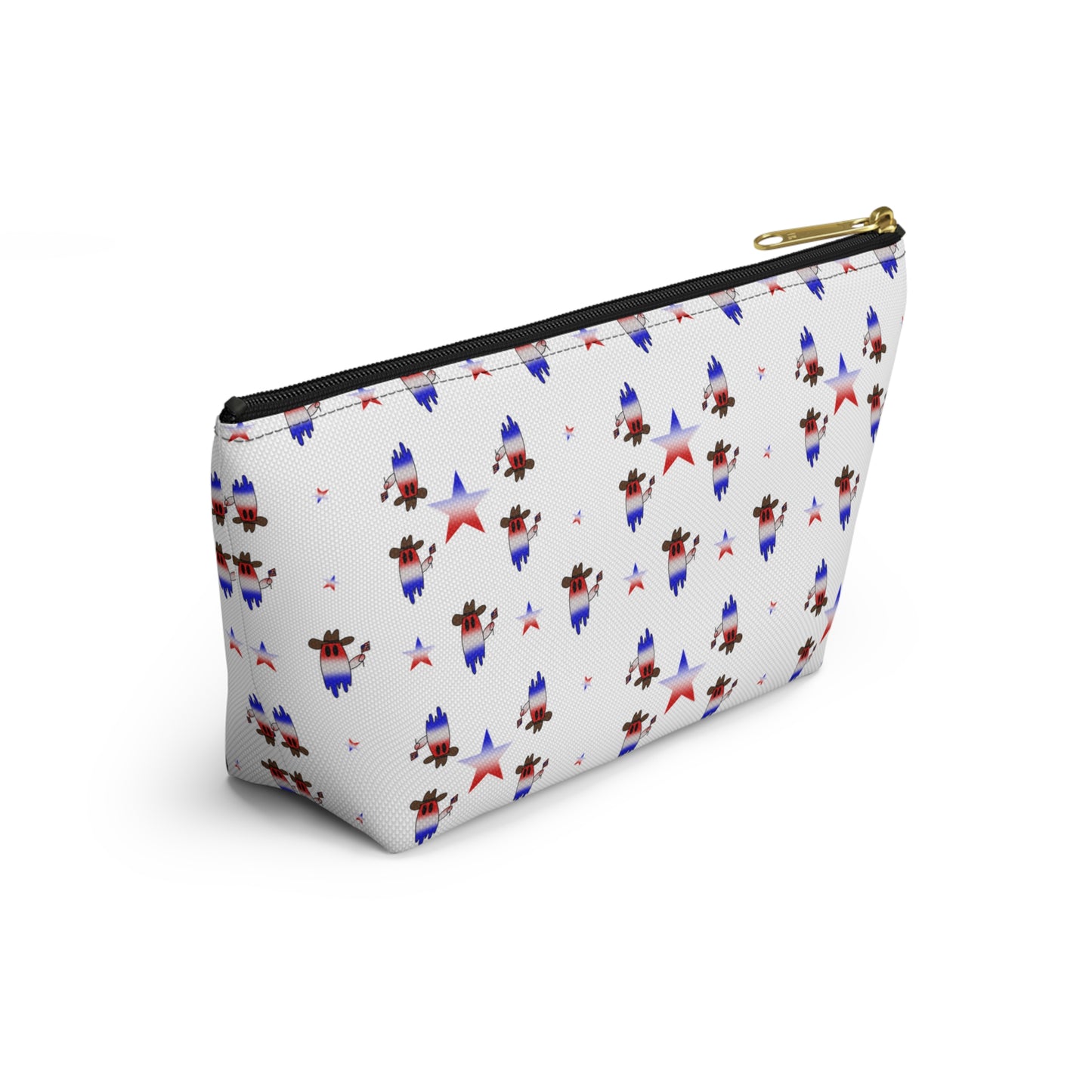 Patriotic Ghost Accessory Pouch — T‑Bottom Makeup & Travel Bag