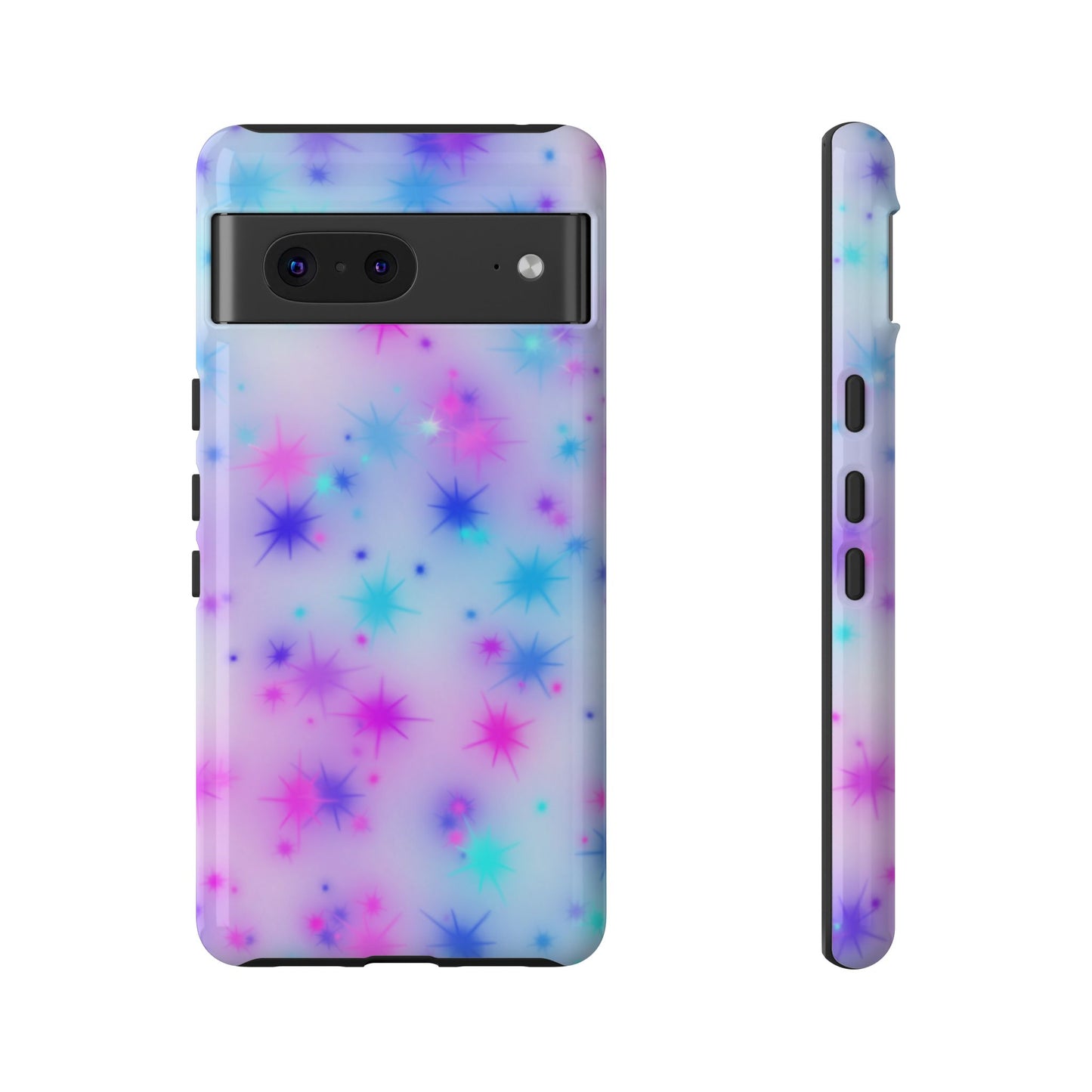 Galaxy Sparkle Tough Phone Case - Pastel Starburst Protective Cover
