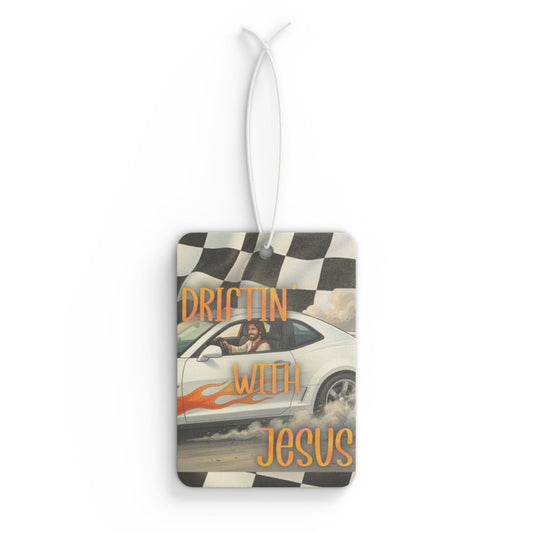 Driftin' With Jesus Car Air Freshener – Christian Racing Decor