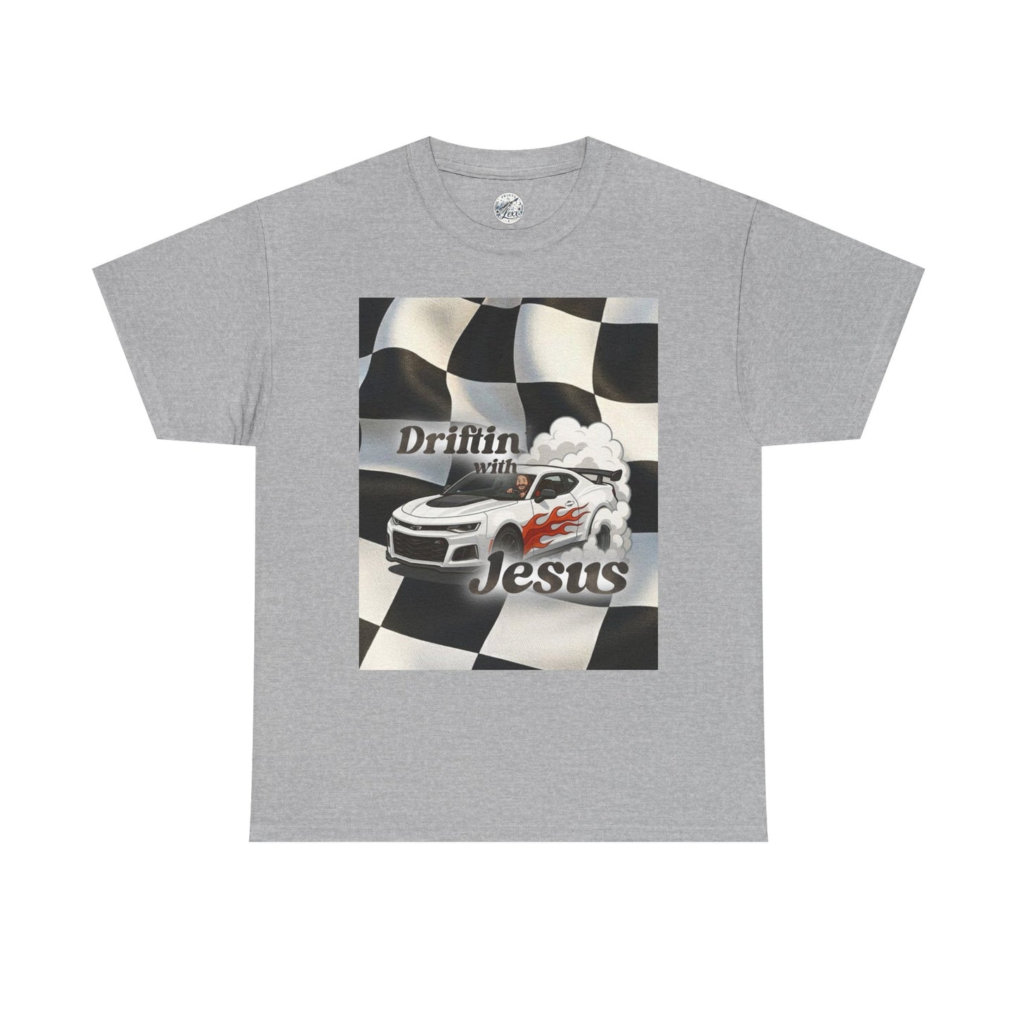 Driftin' with Jesus Tee — Christian Racing Graphic T-Shirt