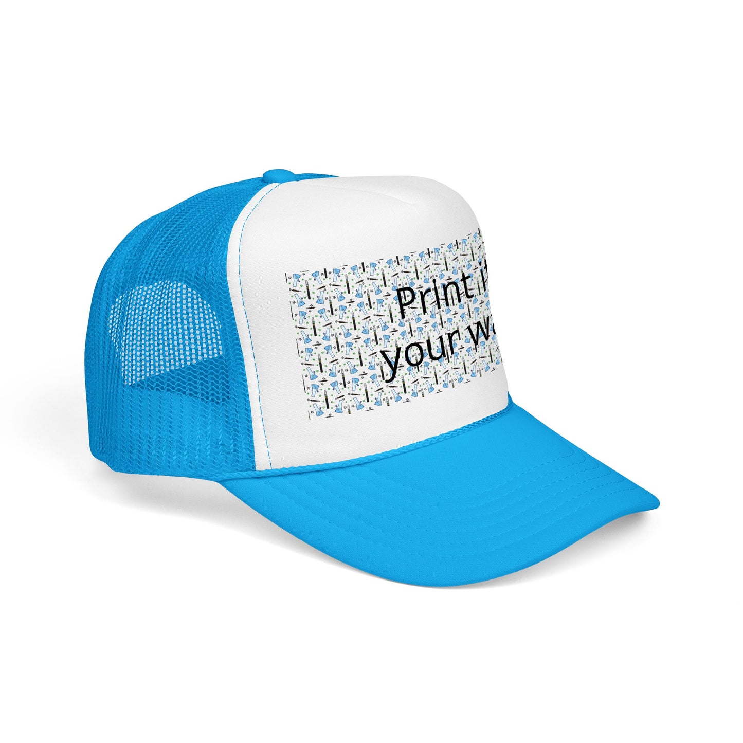 Foam Trucker Hat — "Print it your way" Custom Graphic Mesh Cap