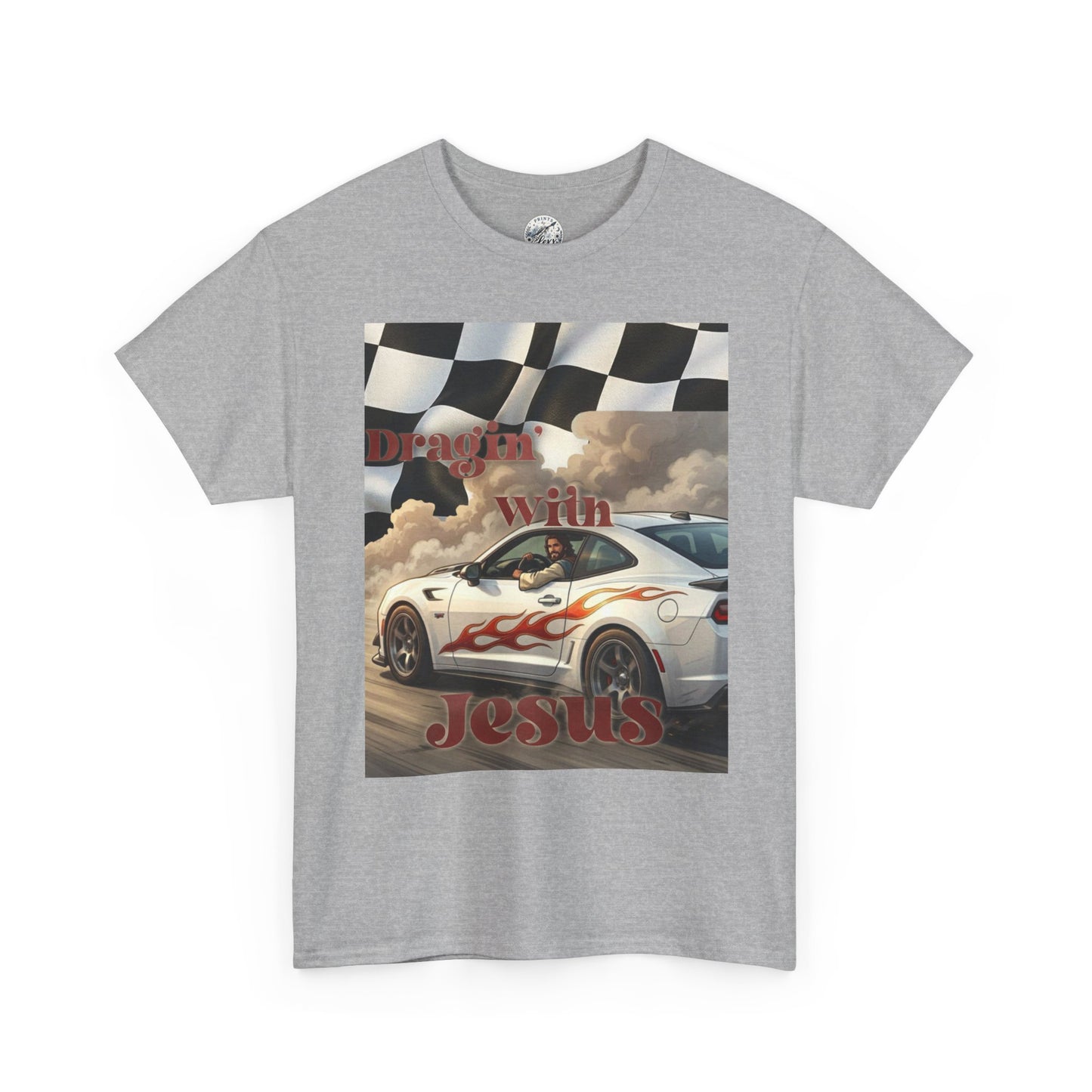Racing With Jesus T-Shirt — Faith & Speed Graphic Tee