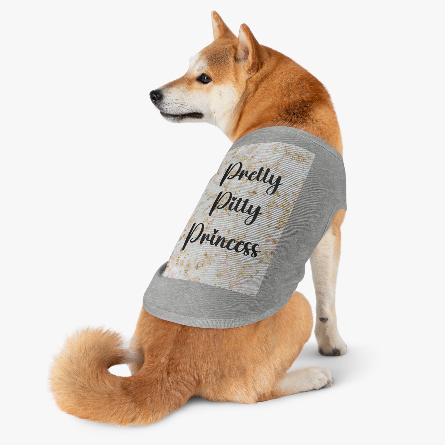 Pet Tank Top — "Pretty Pitty Princess" Cute Sparkle Dog Tank for Small Pits & Pitbull Lovers