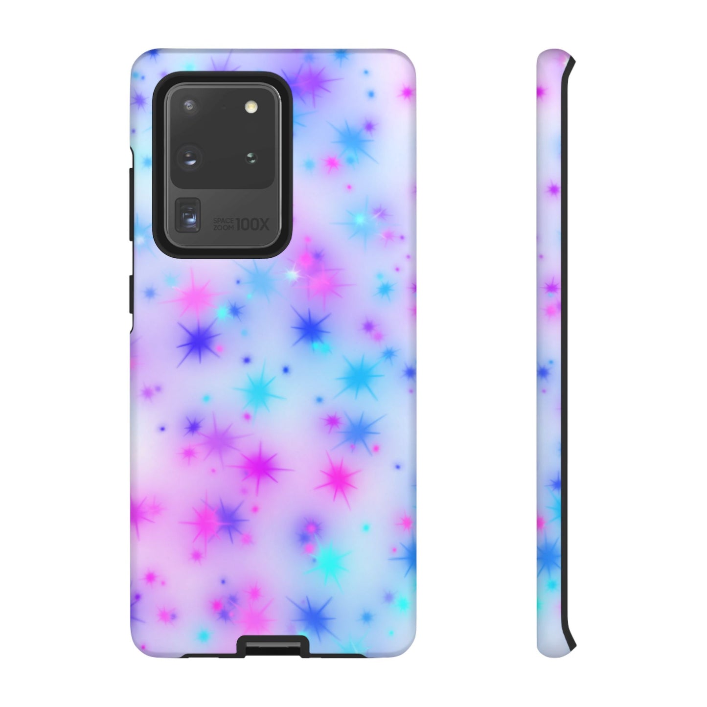 Galaxy Sparkle Tough Phone Case - Pastel Starburst Protective Cover