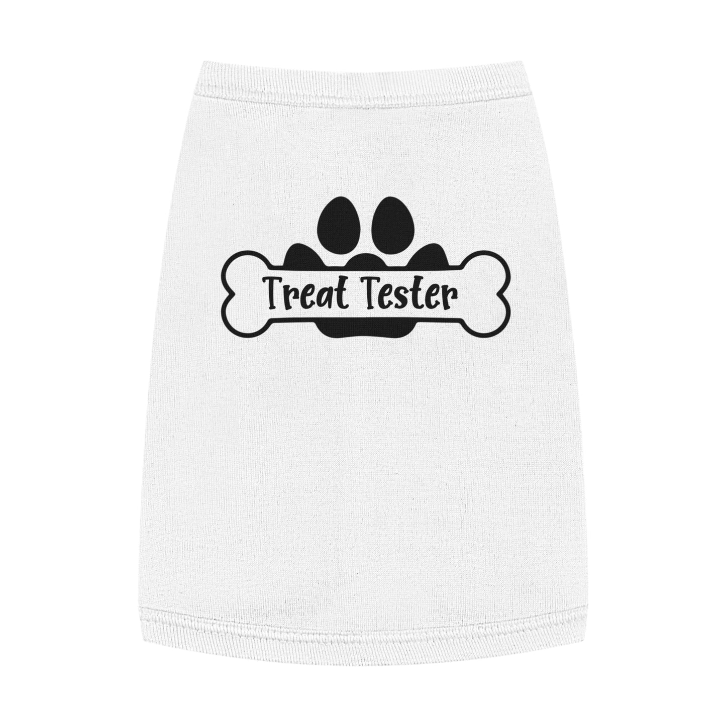Pet Tank Top - "Treat Tester" Paw Print Bone Dog Shirt