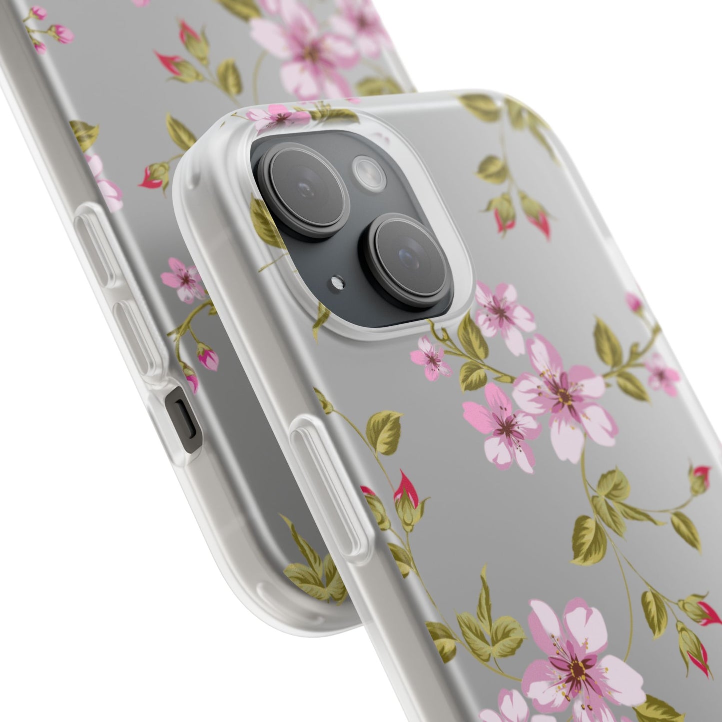 Floral Pink Blossom Flexi Case — Slim Protective Phone Case with Watercolor Cherry Blossom Design