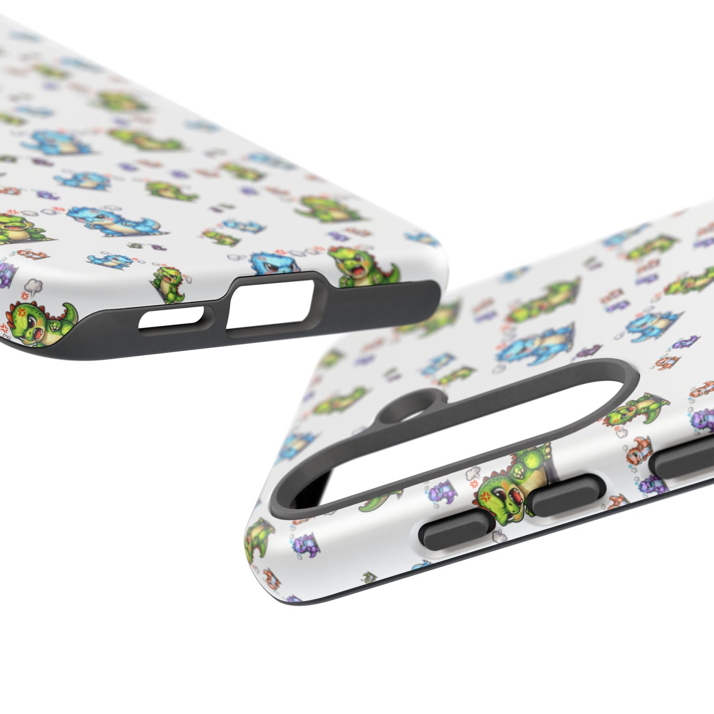 Cute Dino Pattern Phone Case — Playful Cartoon Dinosaur Tough Phone Cover