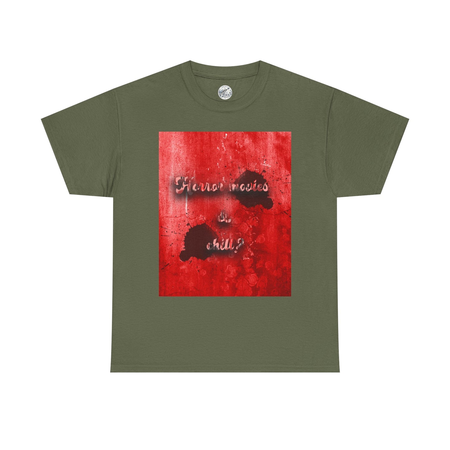 Graphic Tee – 'Horror movies & chill’ Ink Splash Design