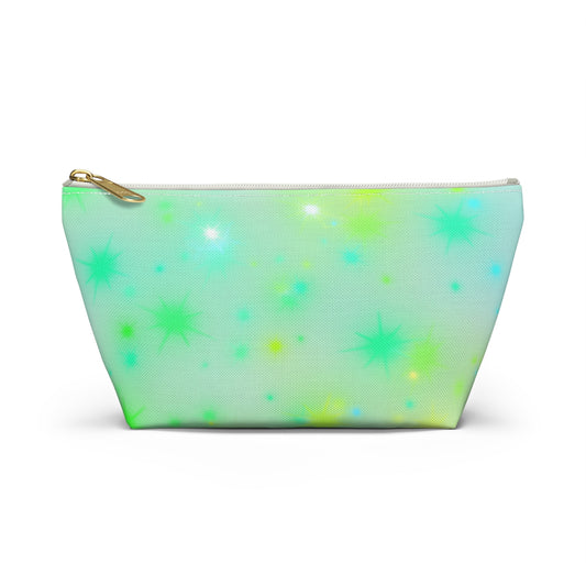 Starburst Accessory Pouch — Mint Green Cosmetic Bag