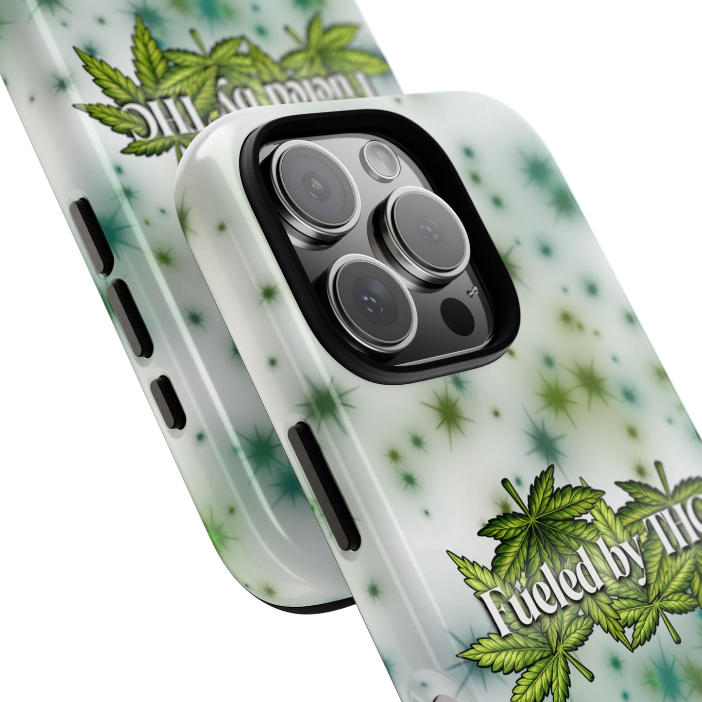 Phone Case — “Fueled by THC” Green Leaf Design