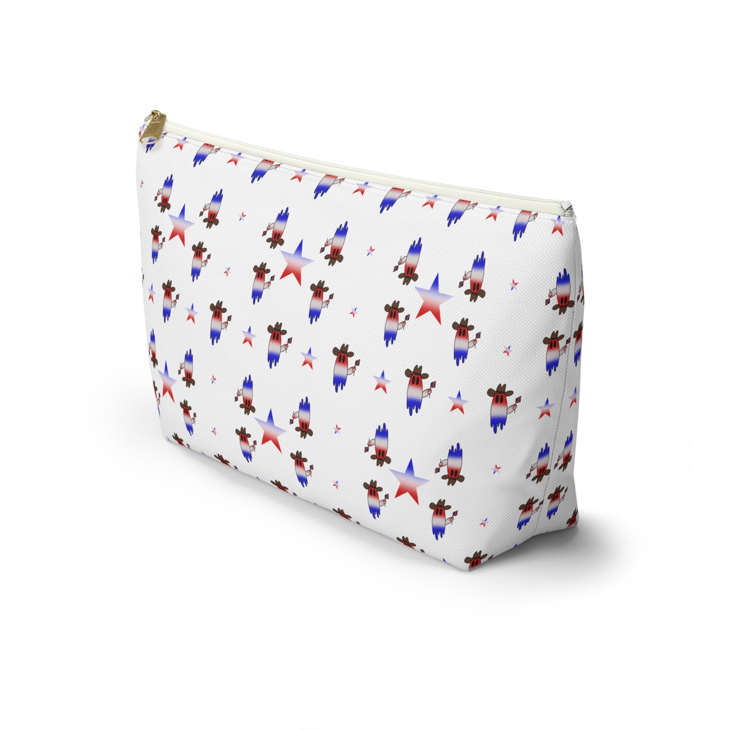 Patriotic Ghost Accessory Pouch — T‑Bottom Makeup & Travel Bag