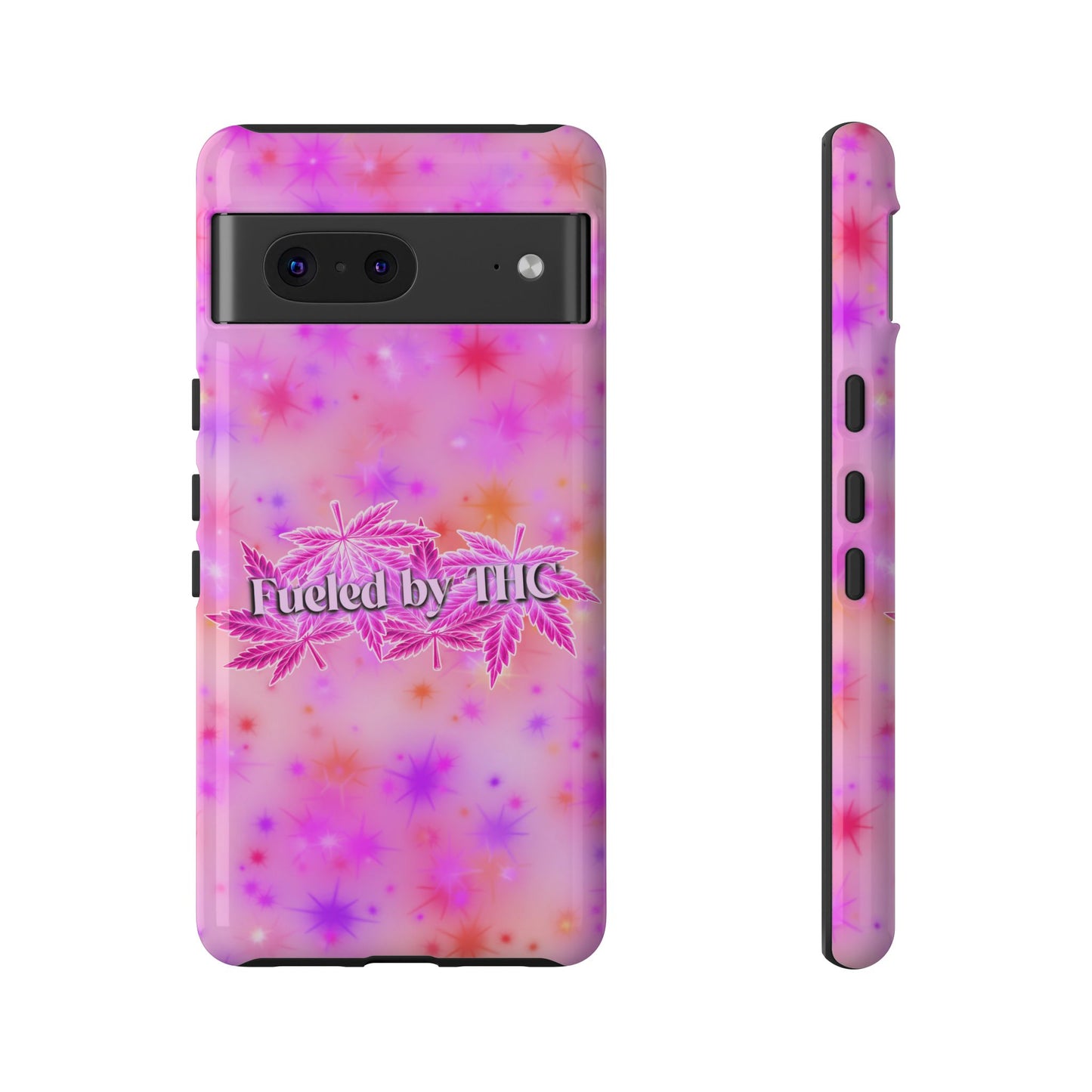 Tough Case — "Fueled by THC" Pink Tie-Dye Phone Cover