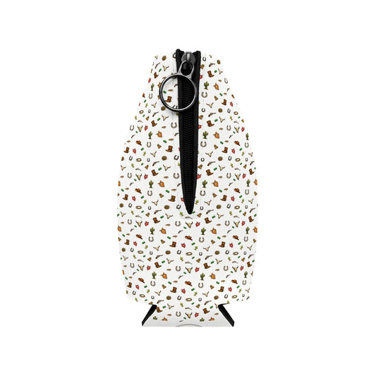 Western style Zip-Up Bottle Cooler Sleeve