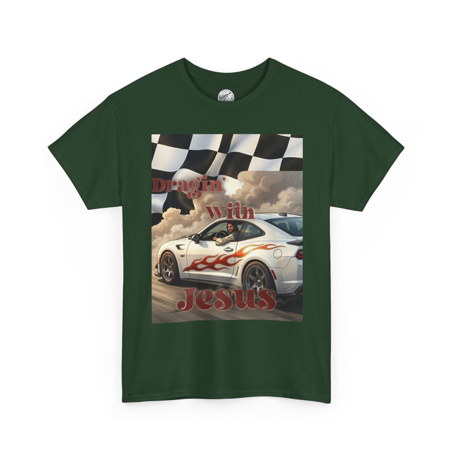 Racing With Jesus T-Shirt — Faith & Speed Graphic Tee