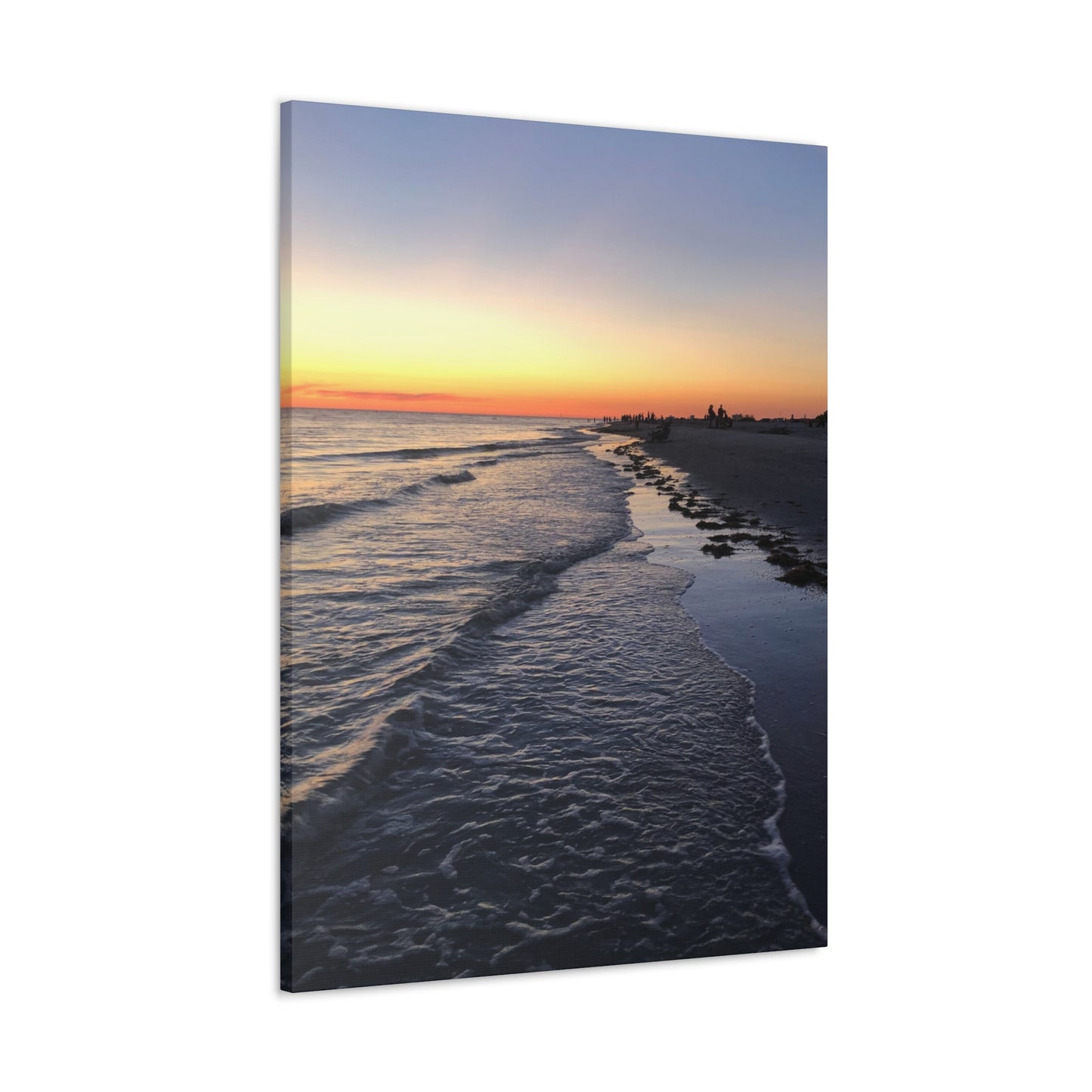 Sunset Beach Canvas Print — Coastal Wall Art for Living Room & Bedroom