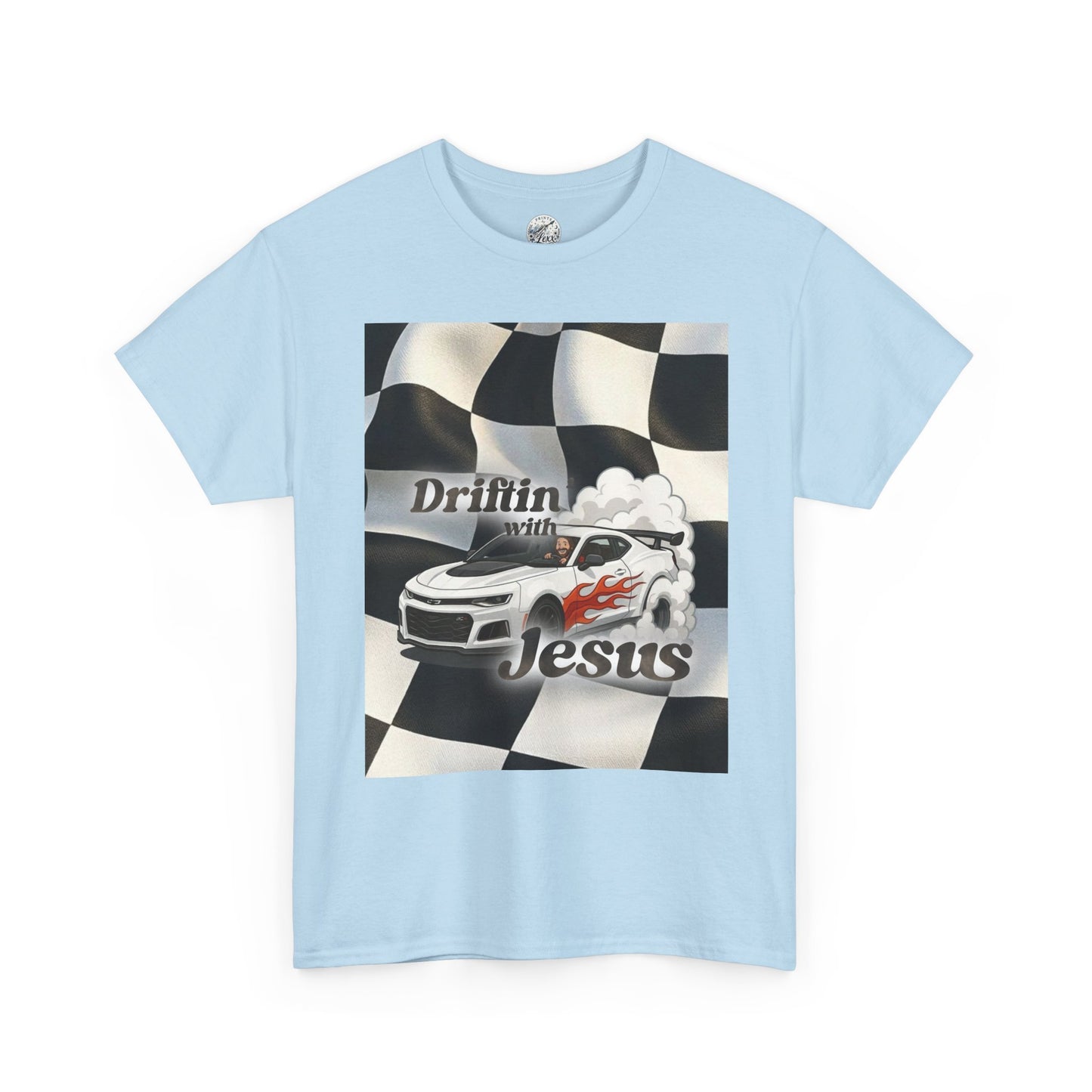 Driftin' with Jesus Tee — Christian Racing Graphic T-Shirt