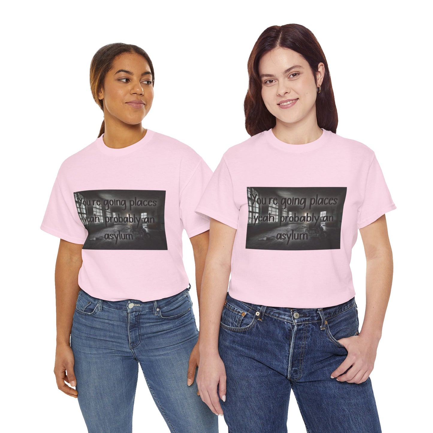 Dark Asylum Photo Tee — "You're Going Places, Yeah Probably the Asylum"