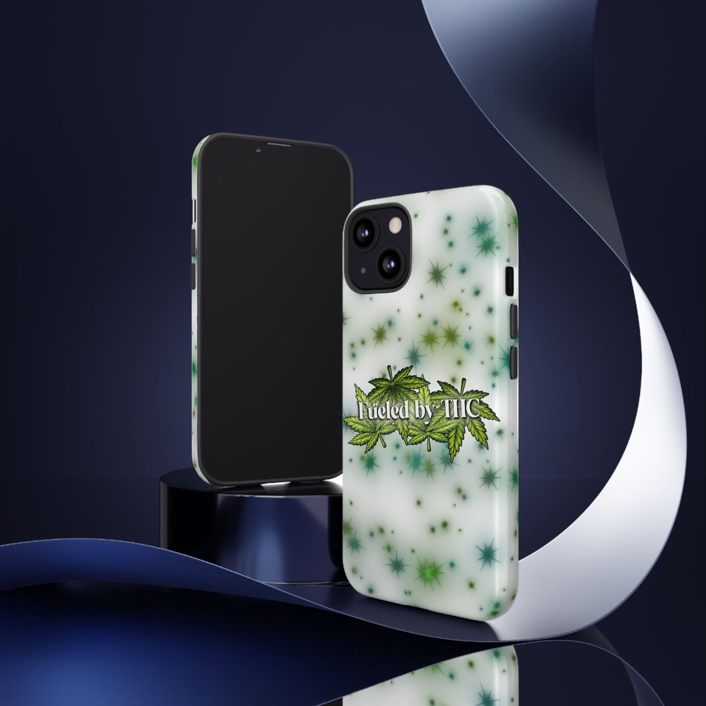 Phone Case — “Fueled by THC” Green Leaf Design