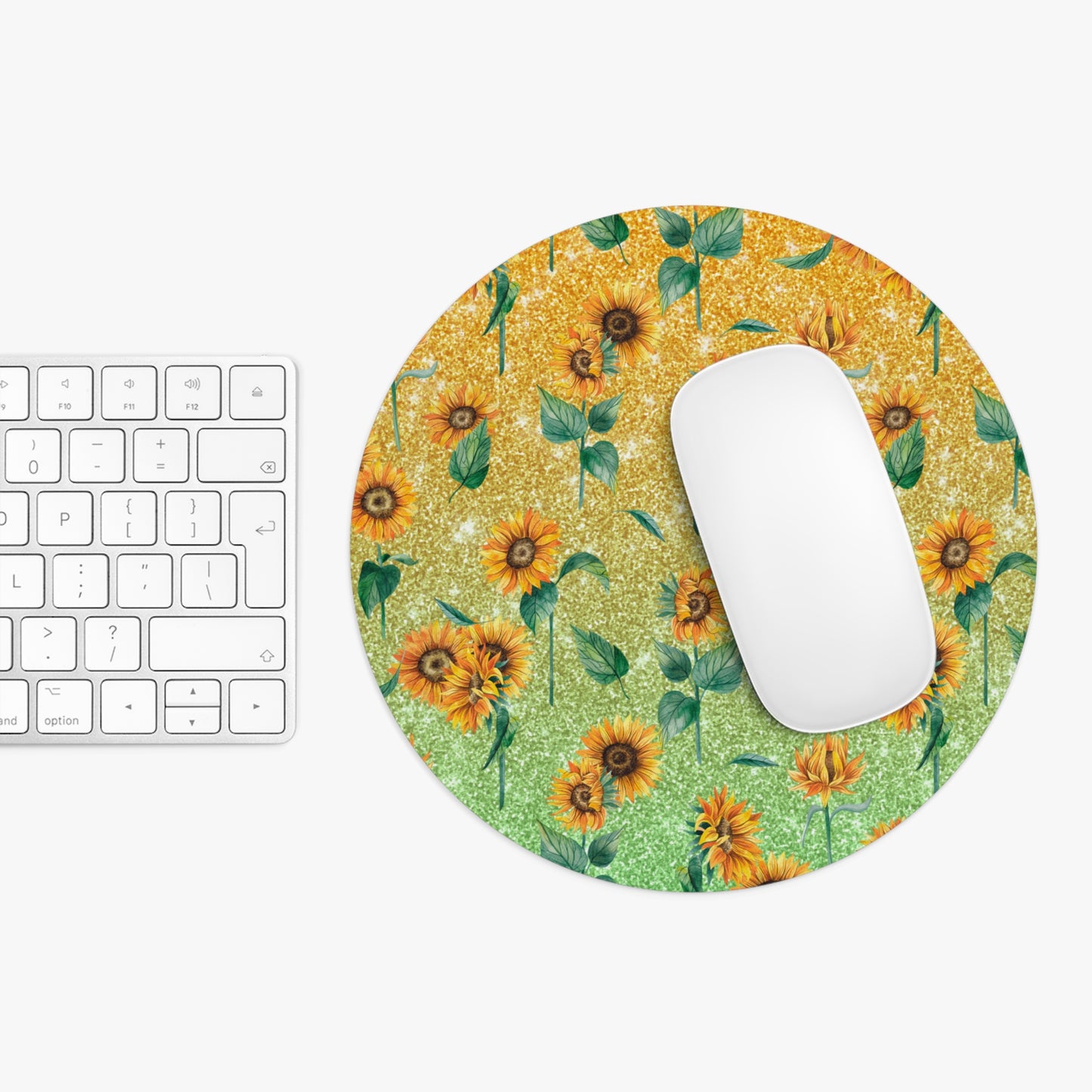 Sunflower Pattern Mouse Pad — Bright Floral Desk Mousepad