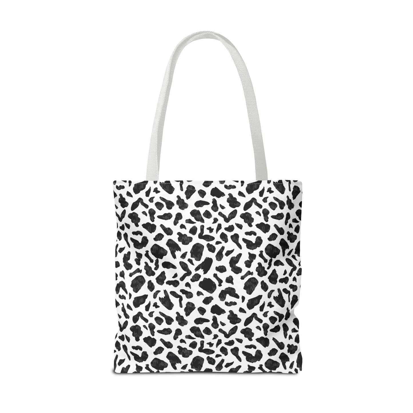 Cow Print Tote Bag – Black & White AOP Canvas Tote
