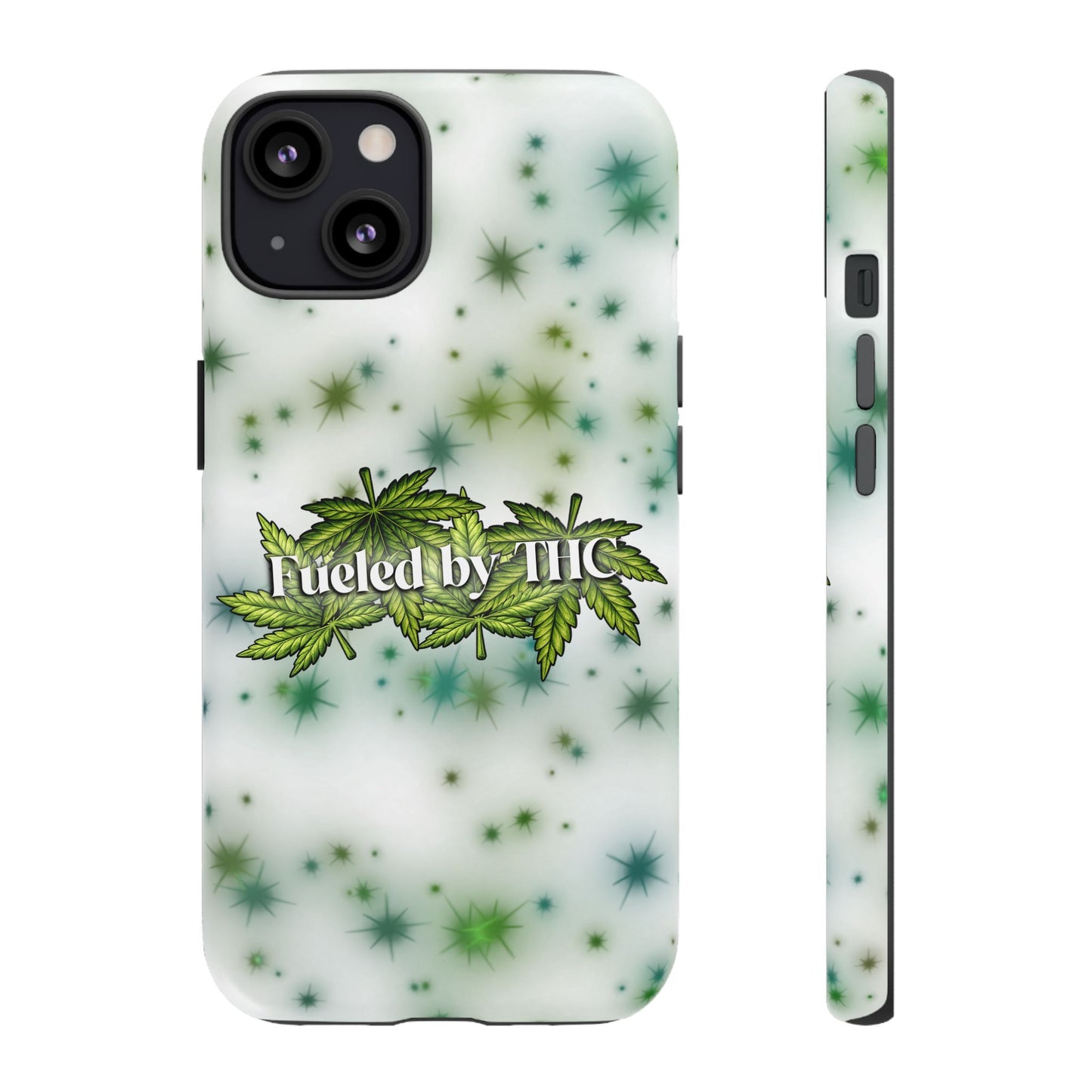 Phone Case — “Fueled by THC” Green Leaf Design