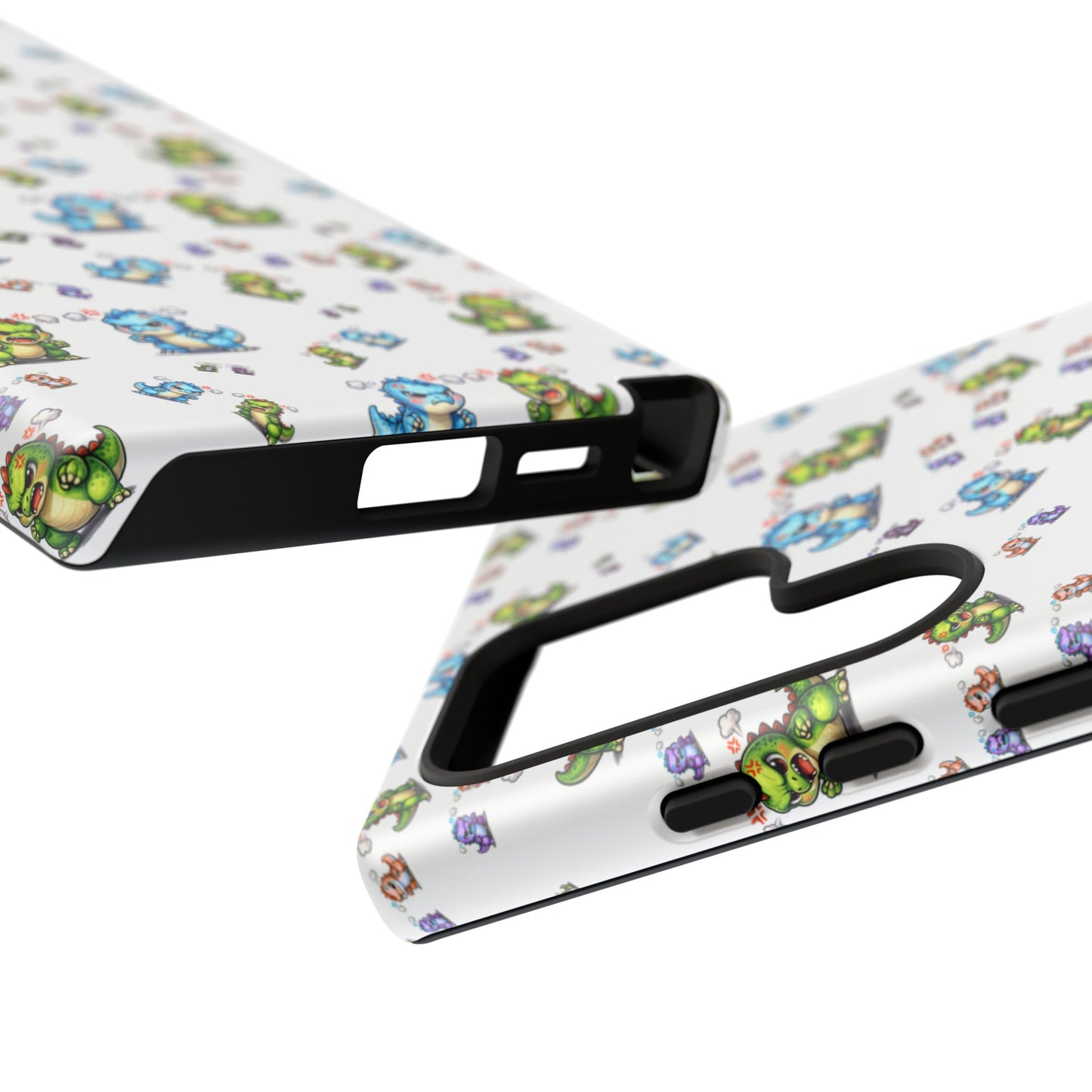 Cute Dino Pattern Phone Case — Playful Cartoon Dinosaur Tough Phone Cover